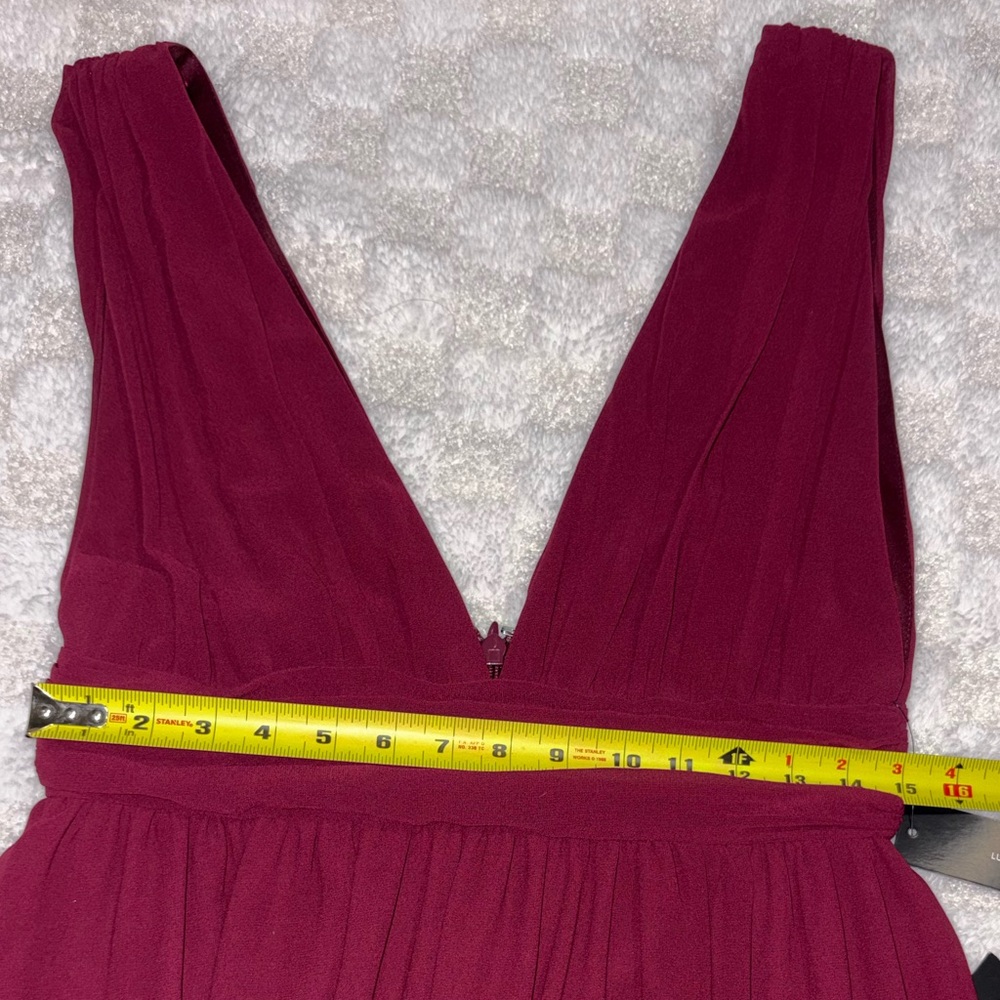 Lulus Heavenly Hues Burgundy Maxi Dress • Large - Picture 15 of 16
